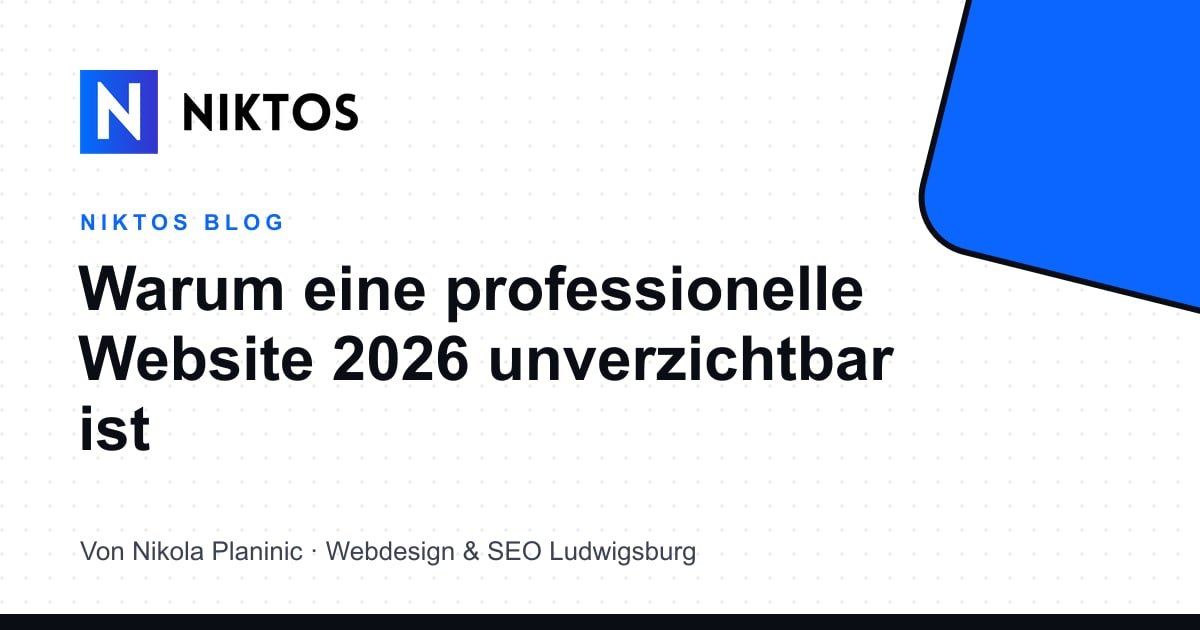Blogartikel: Warum eine professionelle Website 2026 unverzichtbar ist